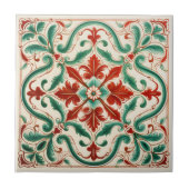 Mediterrane rode bloesem tegeltje (Voorkant)