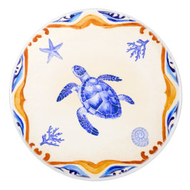 mediterrane schildpad keramische knop