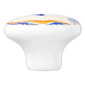 mediterrane schildpad keramische knop (Zijkant)