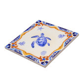 mediterrane schildpad tegeltje (Zijkant)