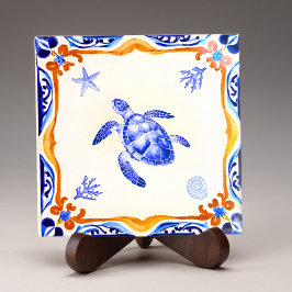 mediterrane schildpad tegeltje