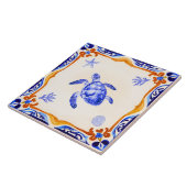 mediterrane schildpad tegeltje (Zijkant)