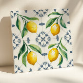 Mediterrane Siciliaanse citroen Waterverf Tegeltje