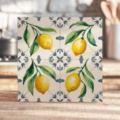 Mediterrane Siciliaanse citroen Waterverf Tegeltje