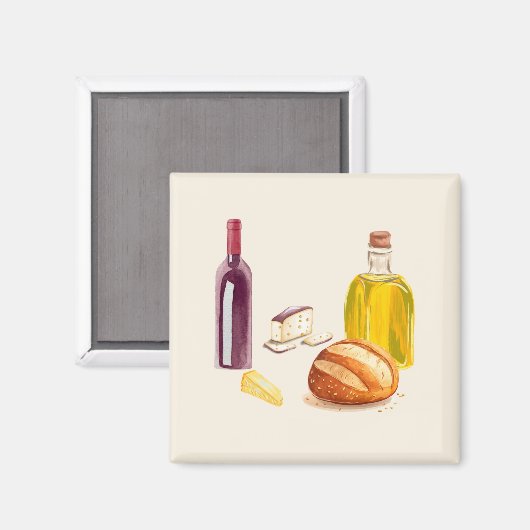 Mediterrane smaken magneet (Voorkant / Achterkant)