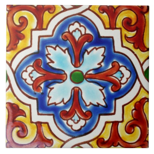 Mediterrane Spaanse keramische foto Tile Tegeltje (Voorkant)