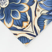 Mediterrane stijl Bloemen Tegel Patroon Fleece Deken (Hoek)