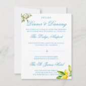 Mediterrane stijl Blue Tegel Detail Enclosure Notitiekaartje (Voorkant)