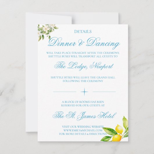 Mediterrane stijl Blue Tegel Detail Enclosure Notitiekaartje (Voorkant)