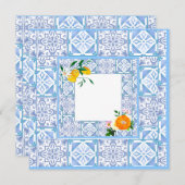 Mediterrane stijl, citroen, Amalfi stijl, Save The Date (Voorkant / Achterkant)