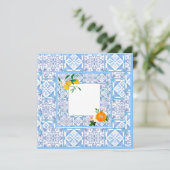 Mediterrane stijl, citroen, Amalfi stijl, Save The Date (Staand voorkant)