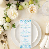 Mediterrane stijl Crest Bruiloft Flat Menu