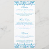 Mediterrane stijl Crest Bruiloft Flat Menu (Achterkant)