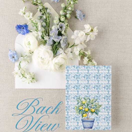 Mediterrane stijl Crest bruiloft uitnodiging