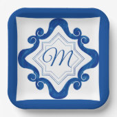 Mediterrane stijl papieren bordje (Voorkant)