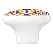 Mediterrane stijl Tegel Patroon Geel Blauw Wit Keramische Knop (Zijkant)