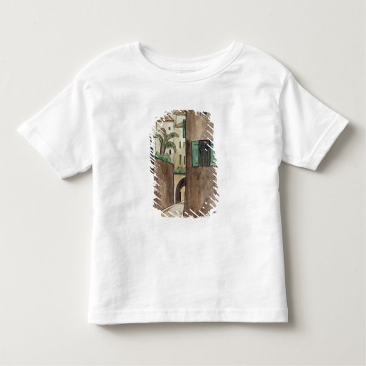 Mediterrane Straat en Huizen Kinder Shirts (Voorkant)