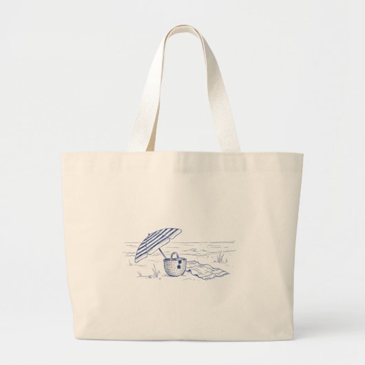 Mediterrane strandtas grote tote bag (Voorkant)