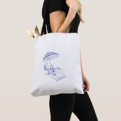 Mediterrane strandtas tote bag (Dichtbij)