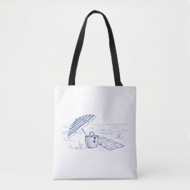 Mediterrane strandtas tote bag
