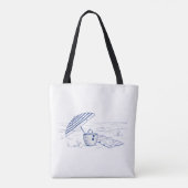 Mediterrane strandtas tote bag (Achterkant)