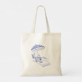 Mediterrane strandtas tote bag (Achterkant)