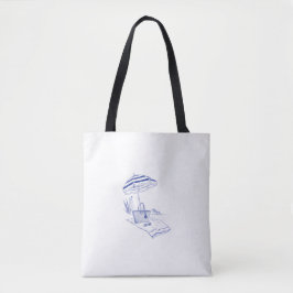 Mediterrane strandtas tote bag