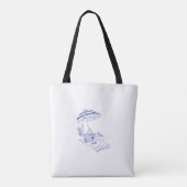 Mediterrane strandtas tote bag (Achterkant)