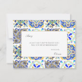 Mediterrane Tegel bruidsmeisje voorstel Kaart (Achterkant)