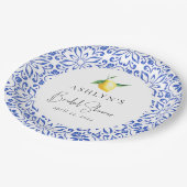 Mediterrane Tegel Citroen Bruidsontbijt Papieren B Papieren Bordje (Gekanteld)
