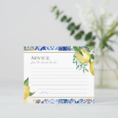 Mediterrane Tegel Citrus Bride Advies Kaart (Staand voorkant)