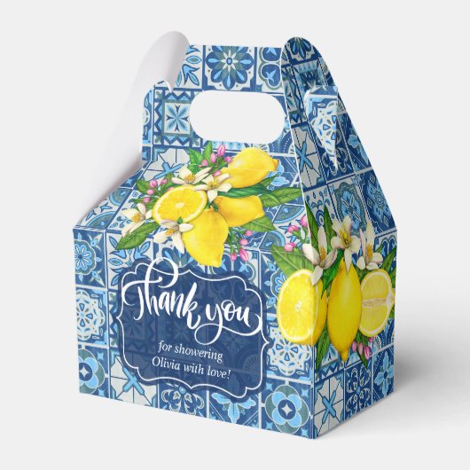 Mediterrane Tegel en Lemons Bedankdoosjes (Achterkant)