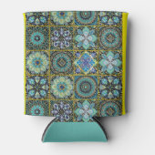 Mediterrane Tegel in Blauwe Groen personaliseer te Blikjeskoeler (Voorkant)