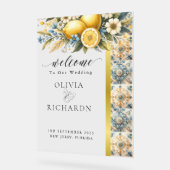 Mediterrane Tegel Italiaans Positano Citroen Acryl Bord (Hoek)