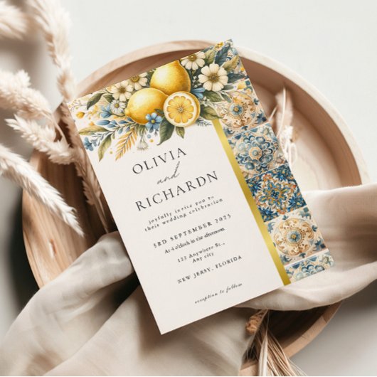 Mediterrane Tegel Italiaans Positano Citroen Kaart