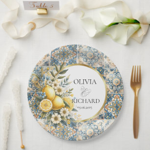 Mediterrane Tegel Italiaans Positano Citroen Papieren Bordje