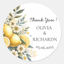 Mediterrane Tegel Italiaans Positano Citroen Ronde Sticker