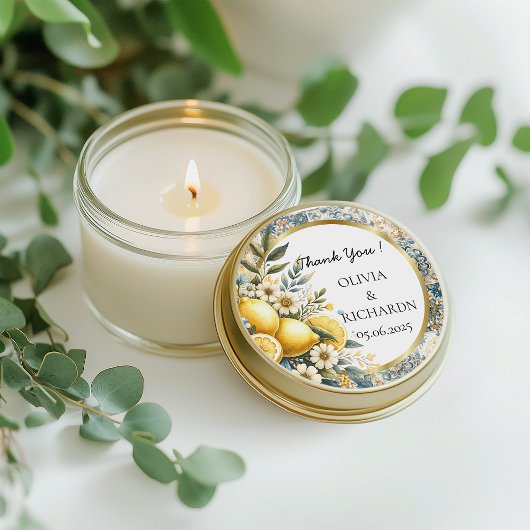 Mediterrane Tegel Italiaans Positano Citroen Ronde Sticker