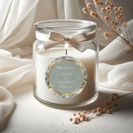 Mediterrane Tegel Italiaans Positano Citroen Ronde Sticker