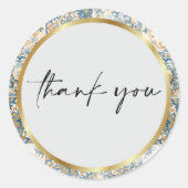 Mediterrane Tegel Italiaans Positano Citroen Ronde Sticker (Voorkant)