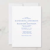 Mediterrane Tegel Kobalt Blauw & Wit Bruiloft Kaart (Voorkant)