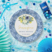 Mediterrane tegel Lemon Bridal Paper Bord (Feest)