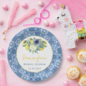 Mediterrane tegel Lemon Bridal Paper Bord (Feest)