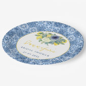 Mediterrane tegel Lemon Bridal Paper Bord (Gekanteld)