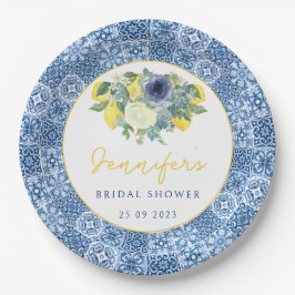 Mediterrane tegel Lemon Bridal Paper Bord
