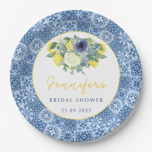 Mediterrane tegel Lemon Bridal Paper Bord