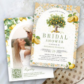 Mediterrane Tegel Lemon Tree Arch Vrijgezellenfees Kaart