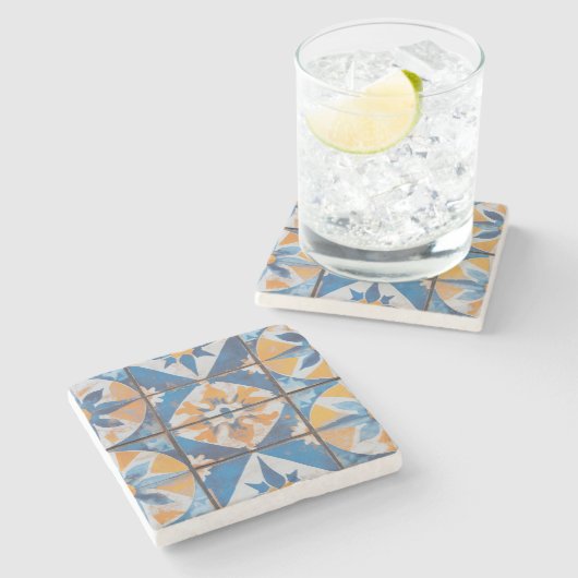 mediterrane Tegel Stone Onderzetter (Zijkant)