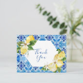 Mediterrane tegel van de Lemon Briefkaart (Staand voorkant)