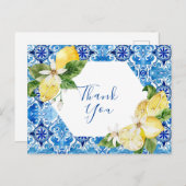 Mediterrane tegel van de Lemon Briefkaart (Voorkant / Achterkant)